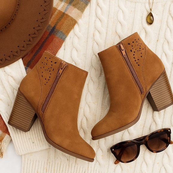 American eagle size zip faux suede ankle boot bootie ❤️ - Picture 2 of 8